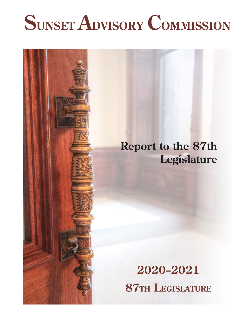 Report to the 87Th Legislature