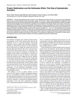 Protein Stabilization and the Hofmeister Effect: the Role of Hydrophobic Solvation