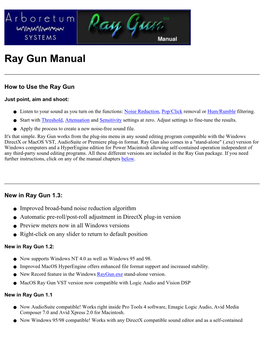 Ray Gun Manual