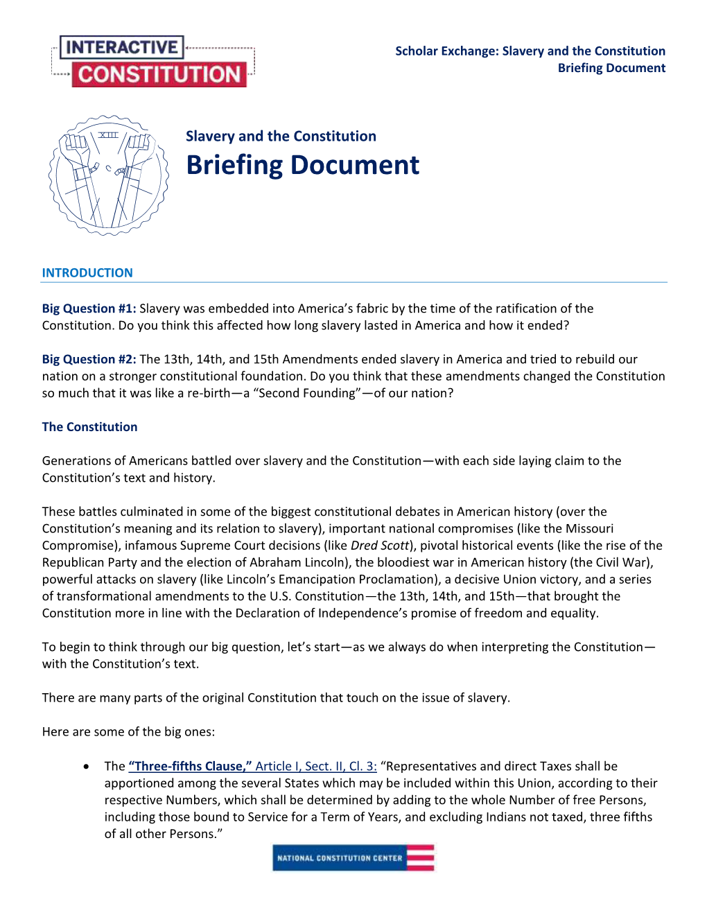 Briefing Document