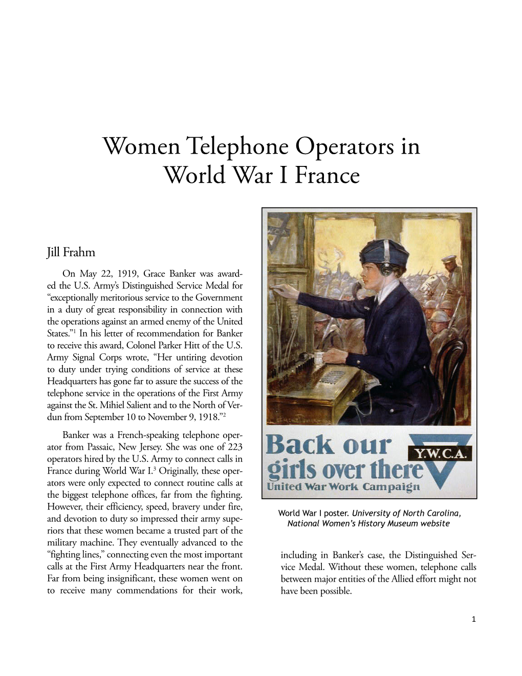 Women Telephone Operators in World War I France