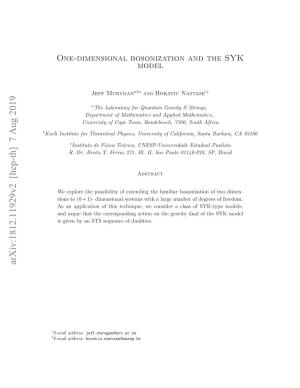 One-Dimensional Bosonization and the SYK Model
