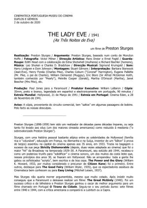 THE LADY EVE / 1941 (As Três Noites De Eva)