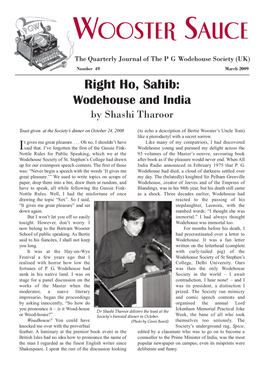 Wooster Sauce – March 2009