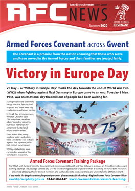 Armed Forces Covenant Across Gwent NEWS Summer 2020