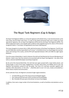 Royal Tank Regiment Cap & Badge