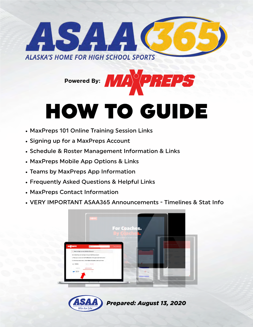 Maxpreps How to Guide for Instructions