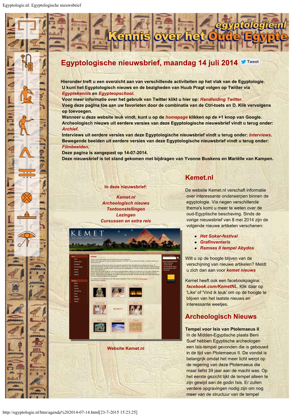 Egyptologische Nieuwsbrief