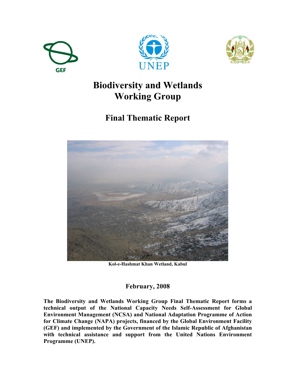 Biodiversity and Wetlands Working Group