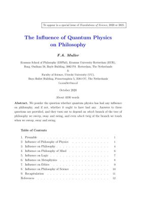 The Influence of Quantum Physics on Philosophy