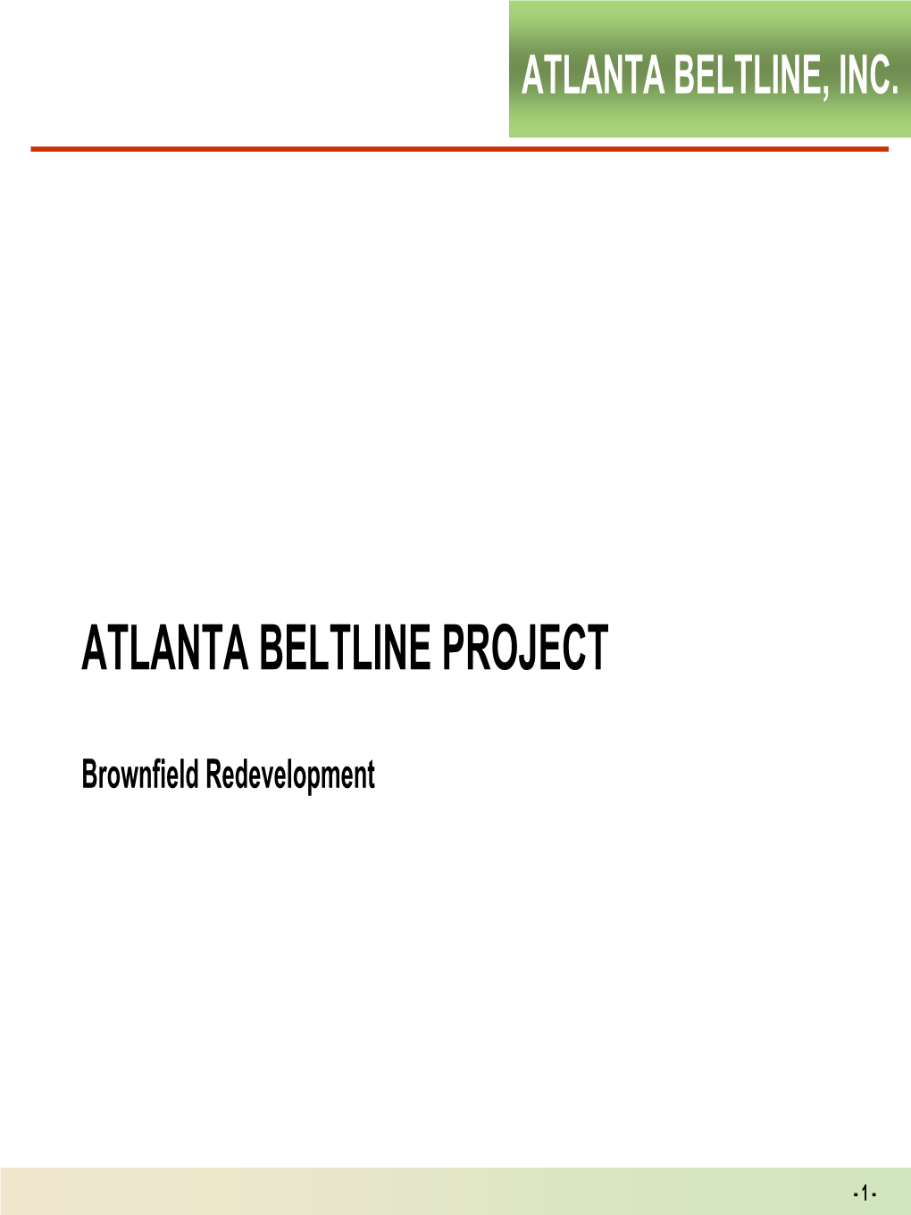 Atlanta Beltline Project