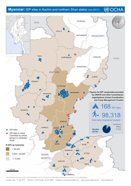 Myanmar: IDP Sites in Kachin and Northern Shan States (Jun 2017)