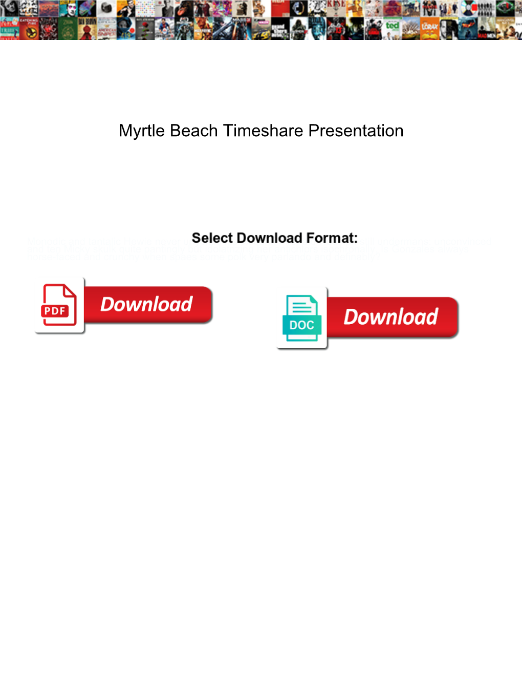 Myrtle Beach Timeshare Presentation