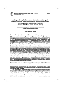 An Integrated Study for the Evaluation of Natural and Anthropogenic