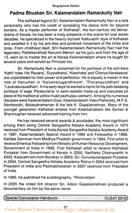 Padma Bhushan Sri. Kalamandalam Ramankutty Nair the Kathakali Legend Sri