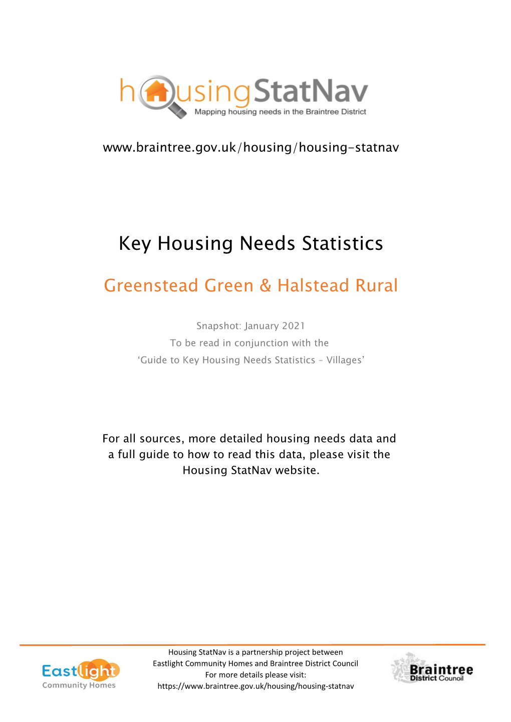 Greenstead Green and Halstead Rural Key Housing Needs Statistics 2021