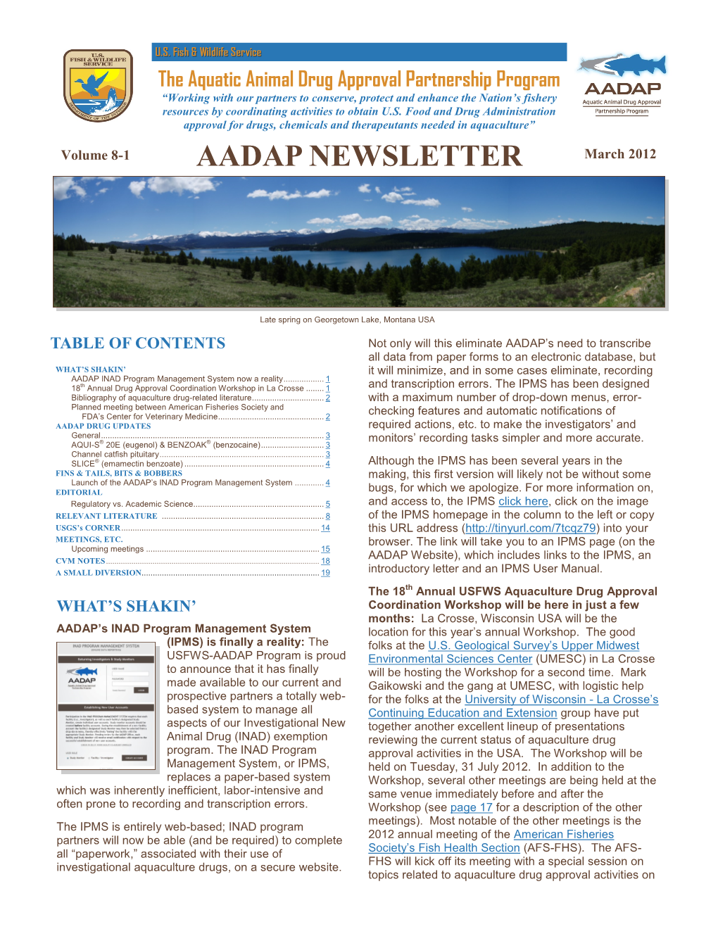 AADAP NEWSLETTER March 2012