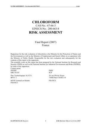 Chloroform Risk Assessment