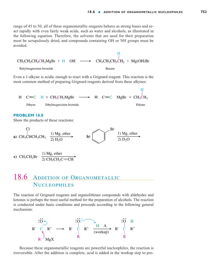 18.6 Addition of Organometallic Nucleophiles