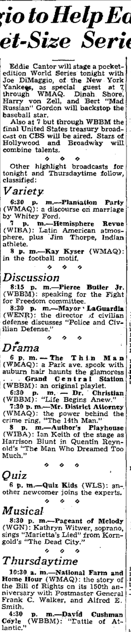 W Uat's A* Jkke a Journal Schedules 10 MADISON, WEDNESDAY, SEPTEMBER 24, 1941 English