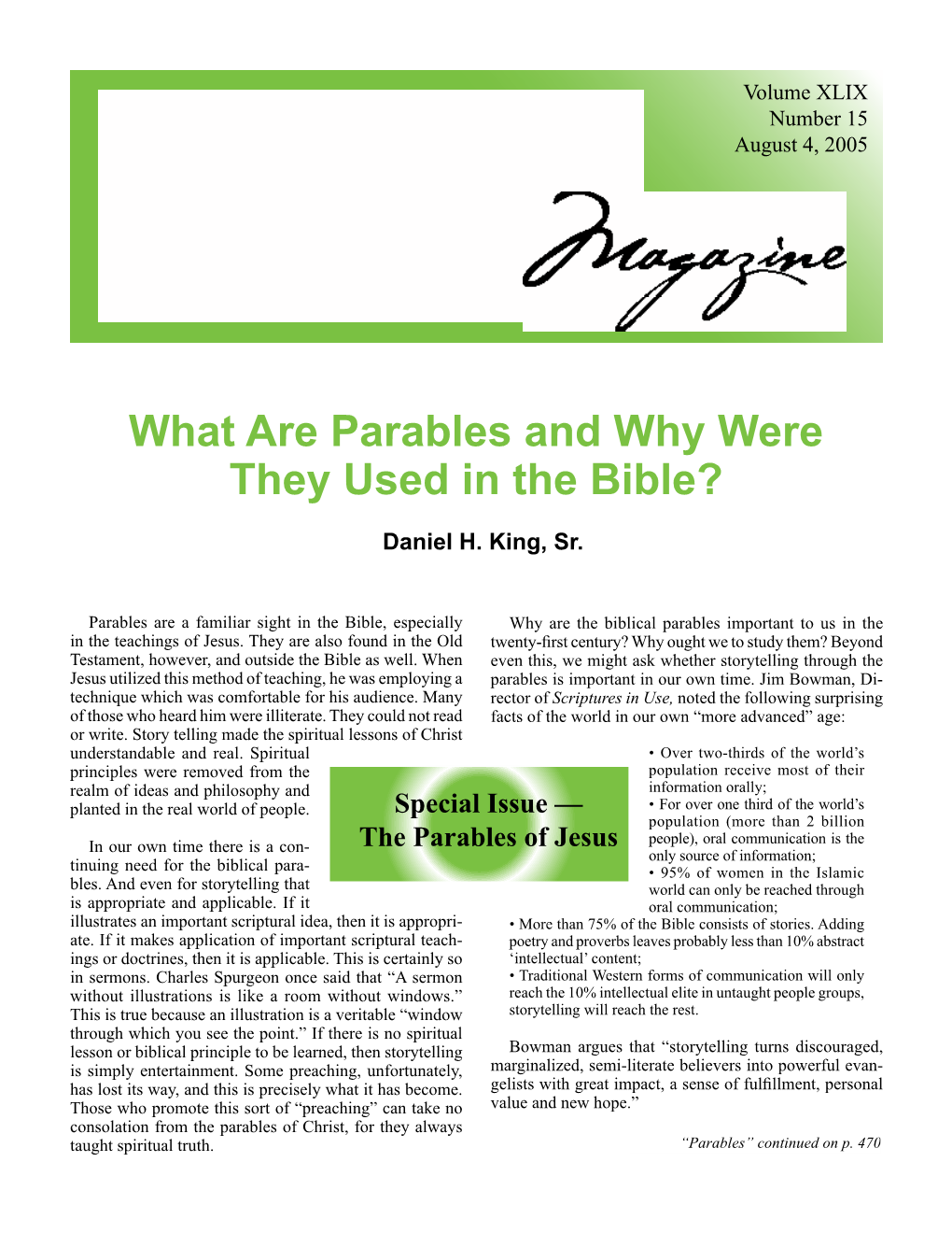 What Are Parables and Why Were They Used in the Bible?
