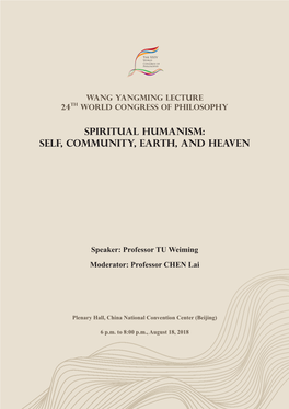 Spiritual Humanism: Self, Community, Earth, and Heaven