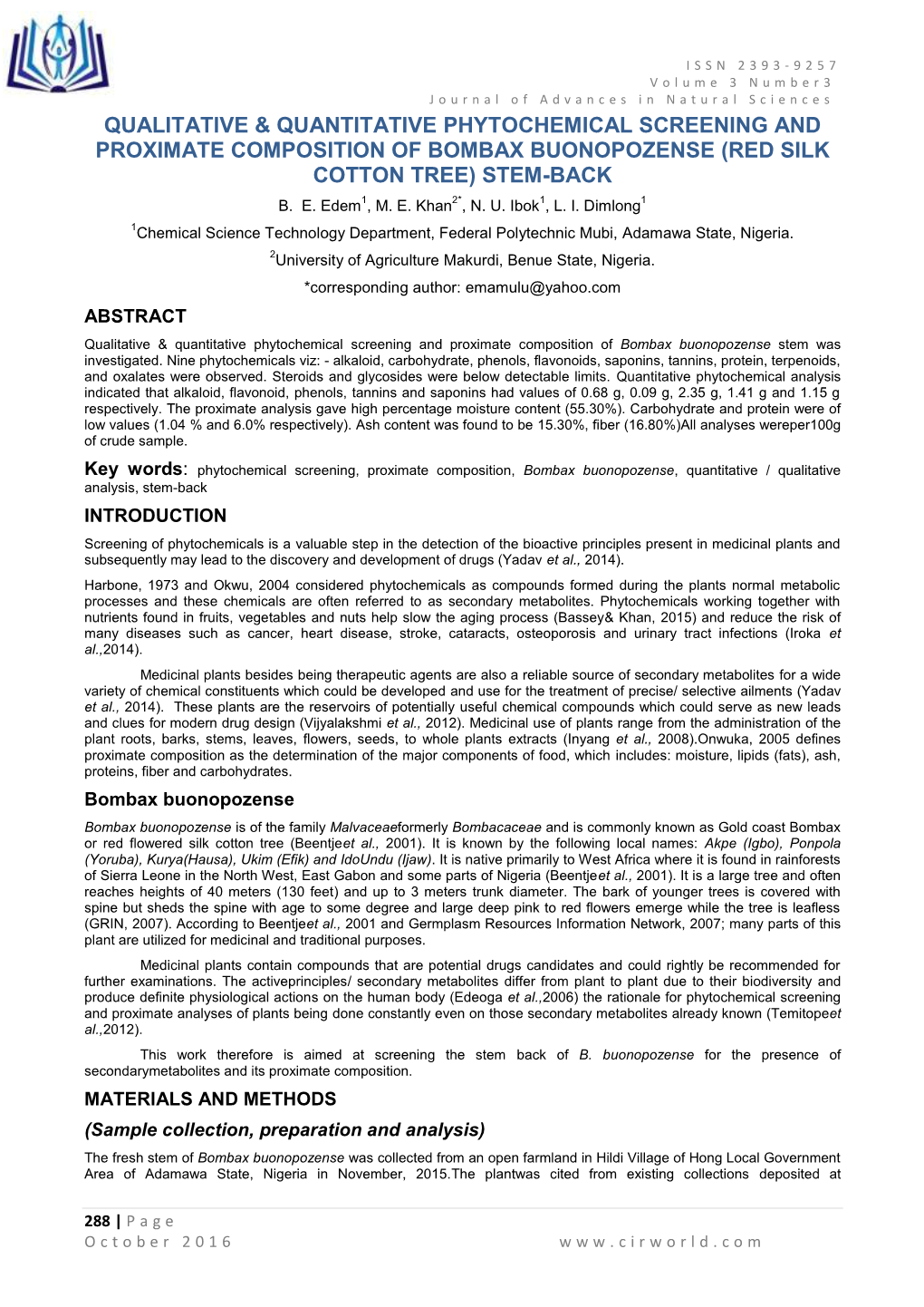 Qualitative & Quantitative Phytochemical