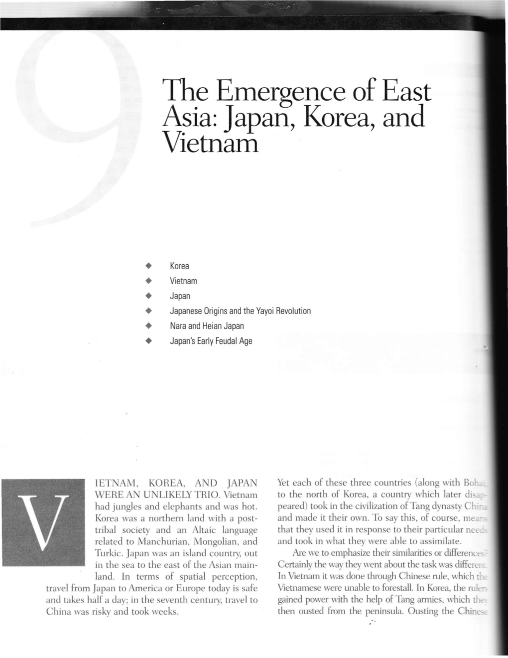 The Emergence of East Asia: Japan, Korea, and Vietnam