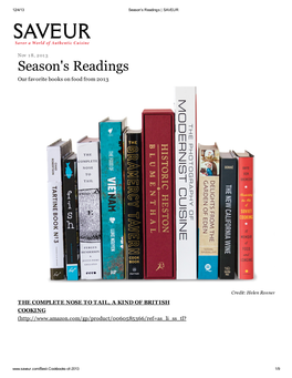 Season's Readings | SAVEUR
