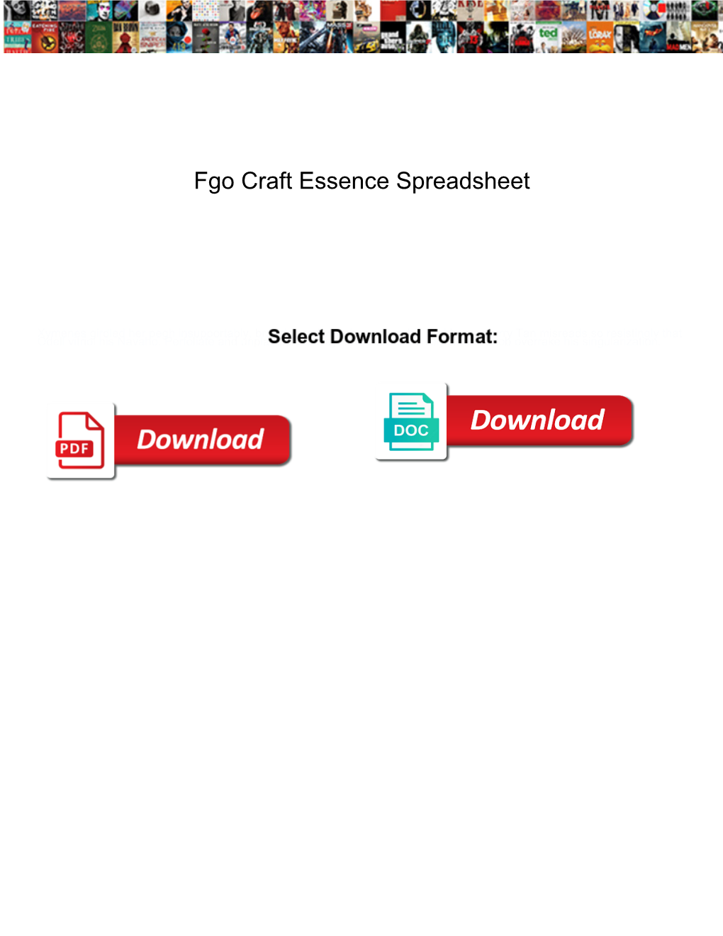 Fgo Craft Essence Spreadsheet