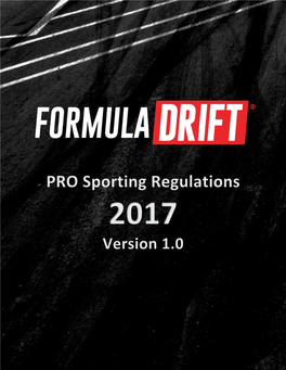Formula Drift Sporting Regulations
