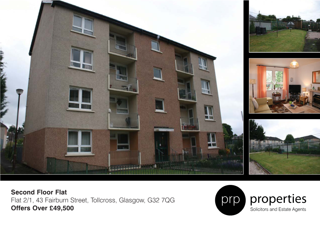 Second Floor Flat Flat 2/1, 43 Fairburn Street, Tollcross, Glasgow, G32 7QG Offers Over £49,500