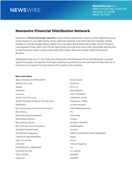 Newswire Financial Distribution Network
