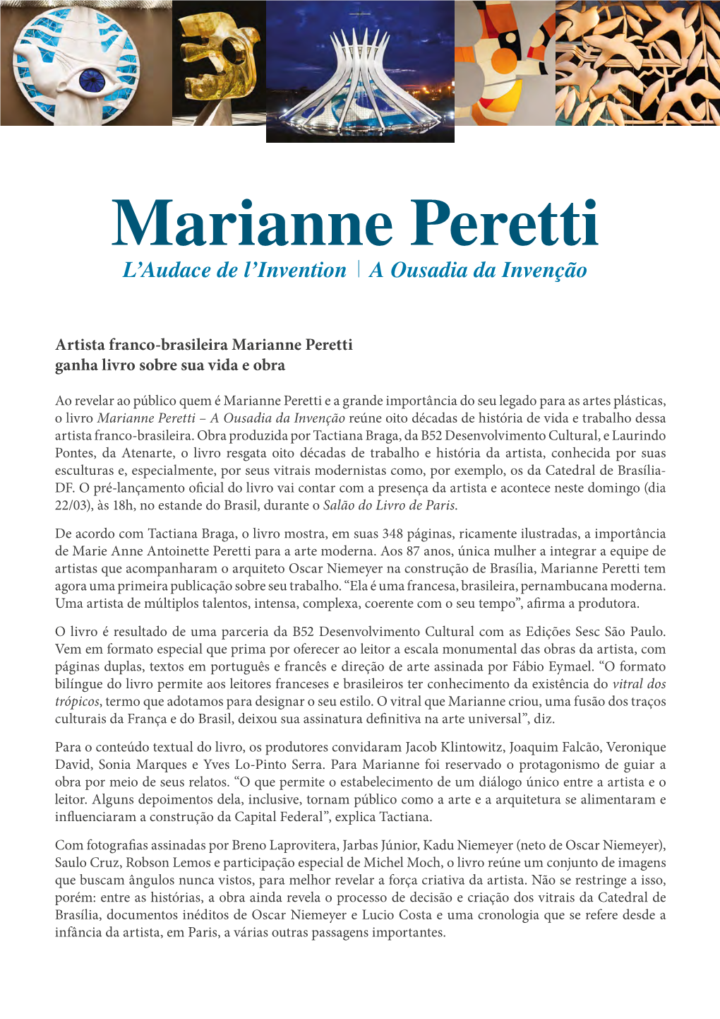 Marianne Peretti Ganha Livro Sobre Sua Vida E Obra