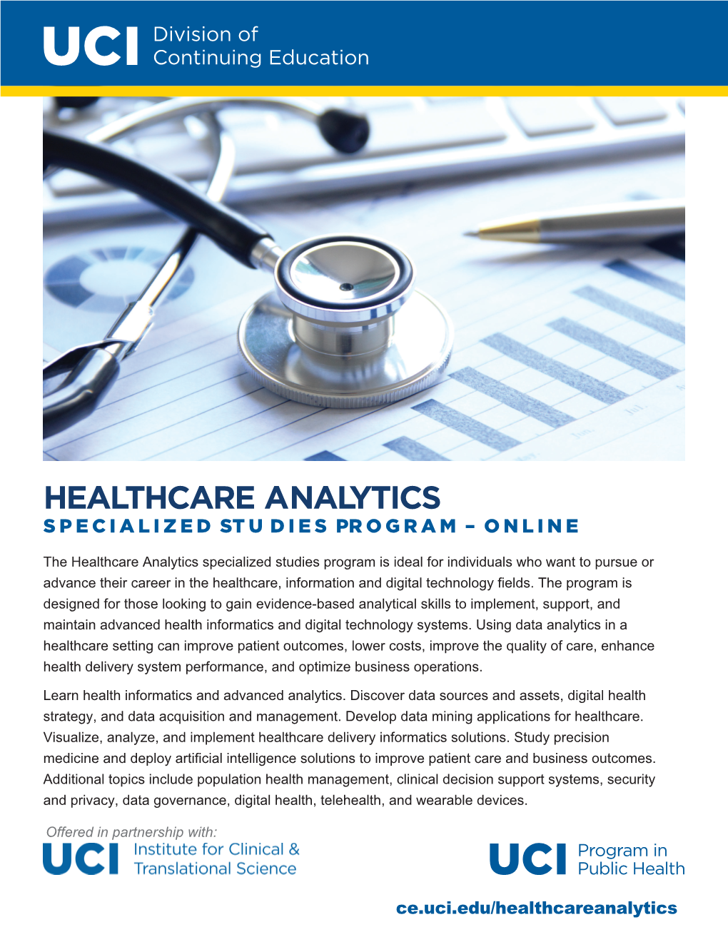 Healthcare Analytics Program Flyer