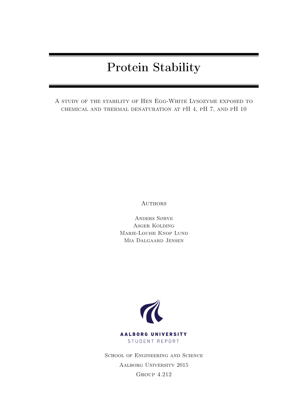 310029 P4-Protein-Stability.Pdf