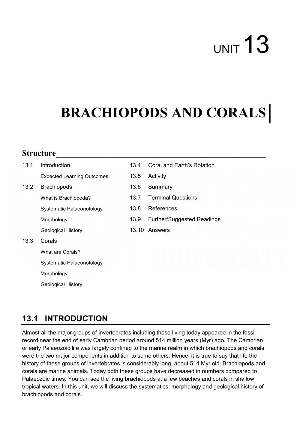 Brachiopods and Corals