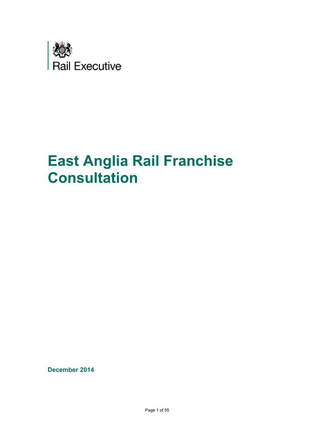 East Anglia Rail Franchise Consultation