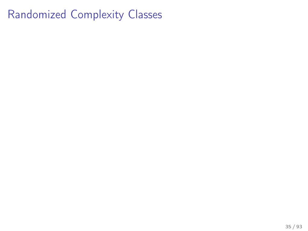 Randomized Complexity Classes