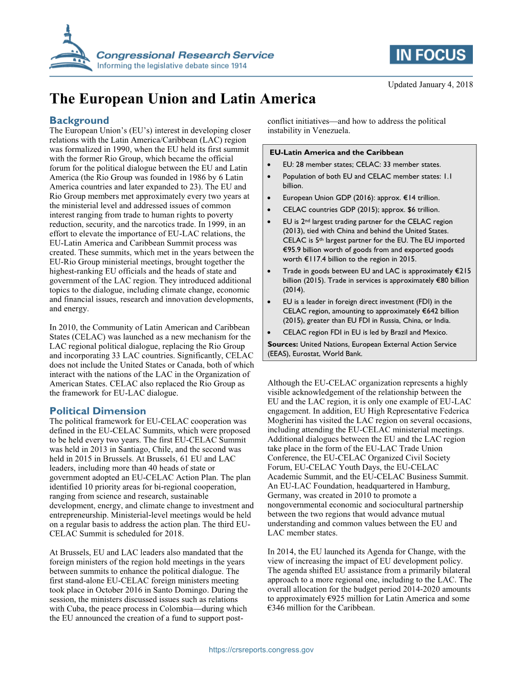 The European Union and Latin America