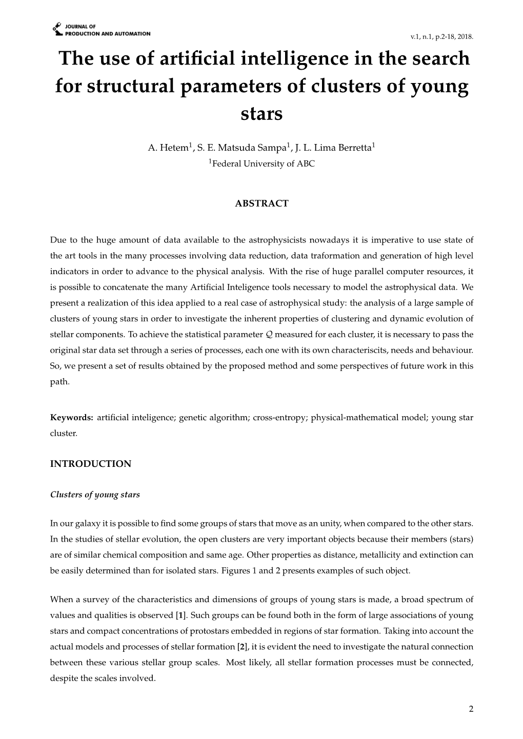 The Use of Artificial Intelligence in the Search for Structural Parameters Of