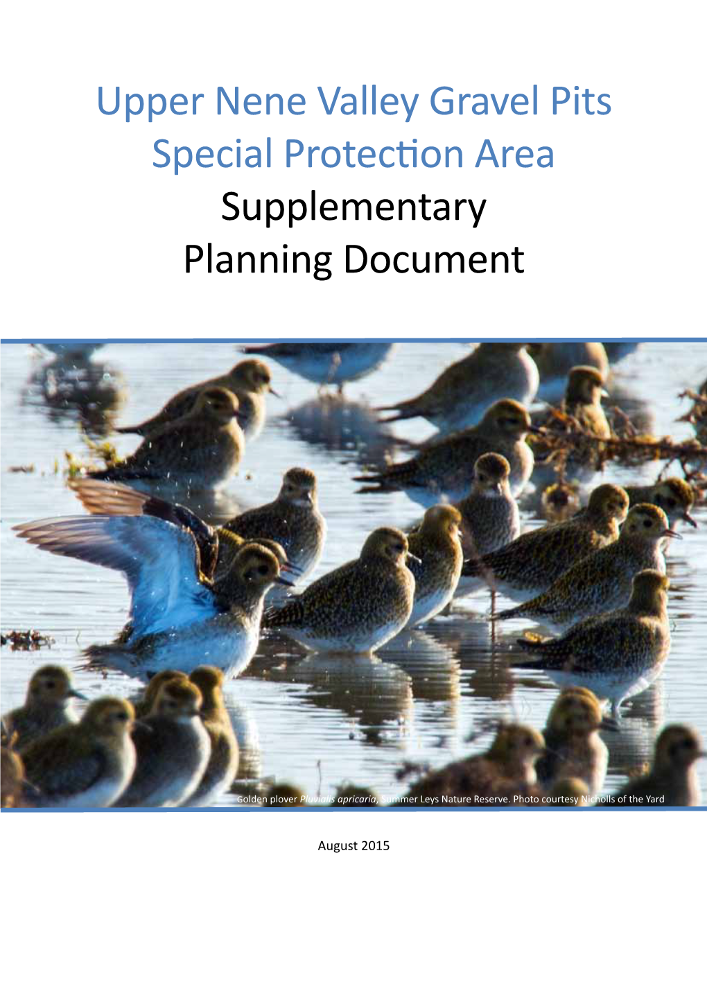 Upper Nene Valley Gravel Pits Special Protection Area Supplementary Planning Document