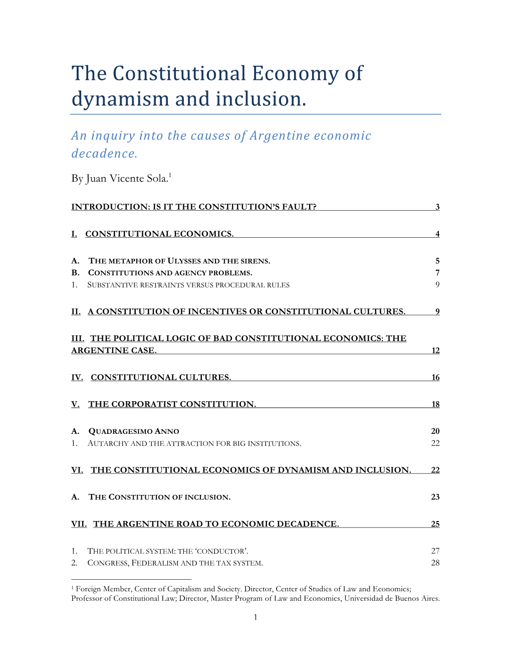 The Constitutional Economy of Dynamism and Inclusion