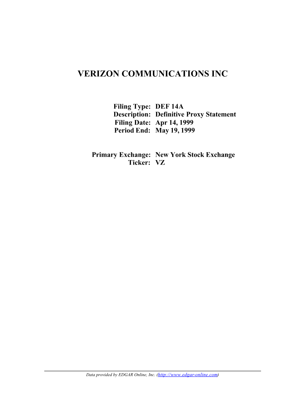 Verizon Communications Inc