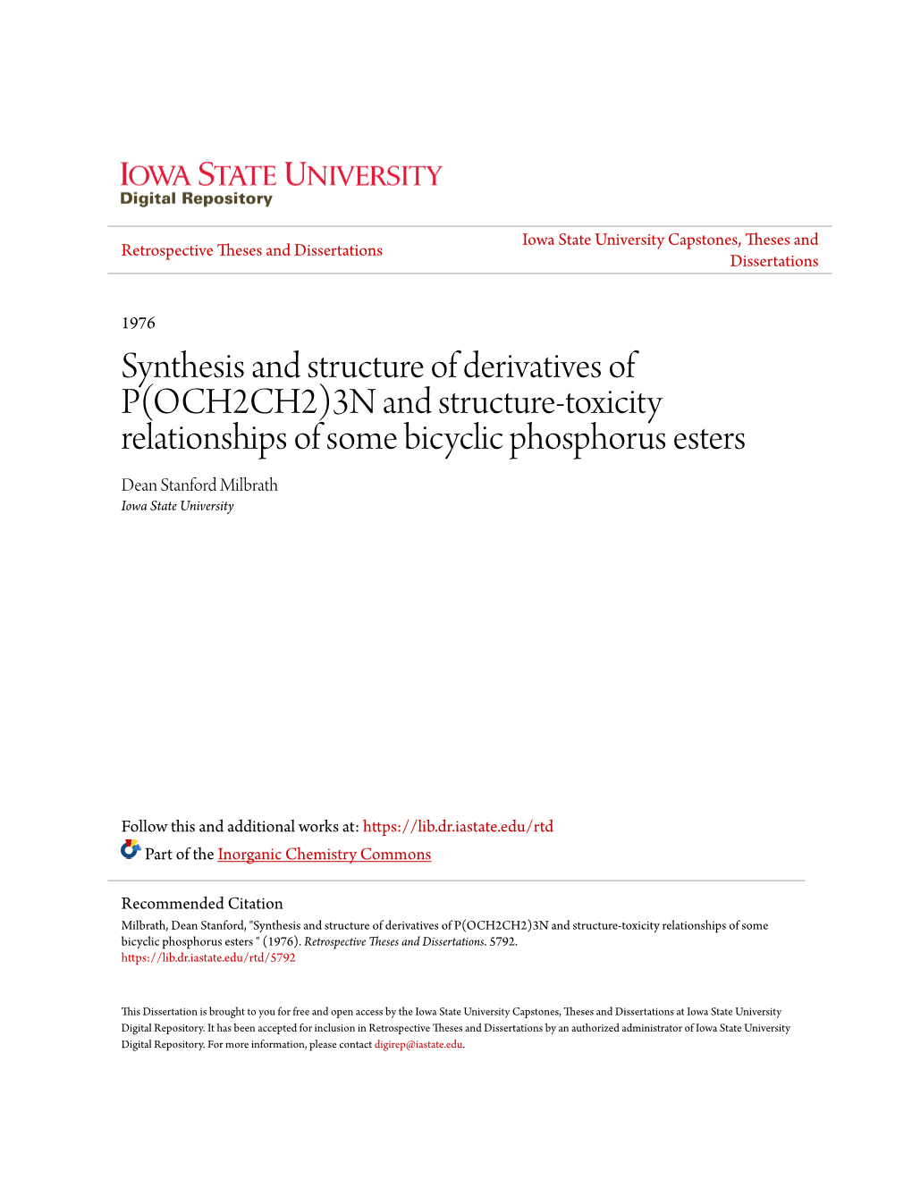 Synthesis and Structure of Derivatives of P(OCH2CH2)