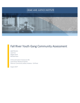 Fall River Youth Gang Community Assessment