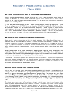 Présentation De 27 Des 33 Candidats À La Présidentielle