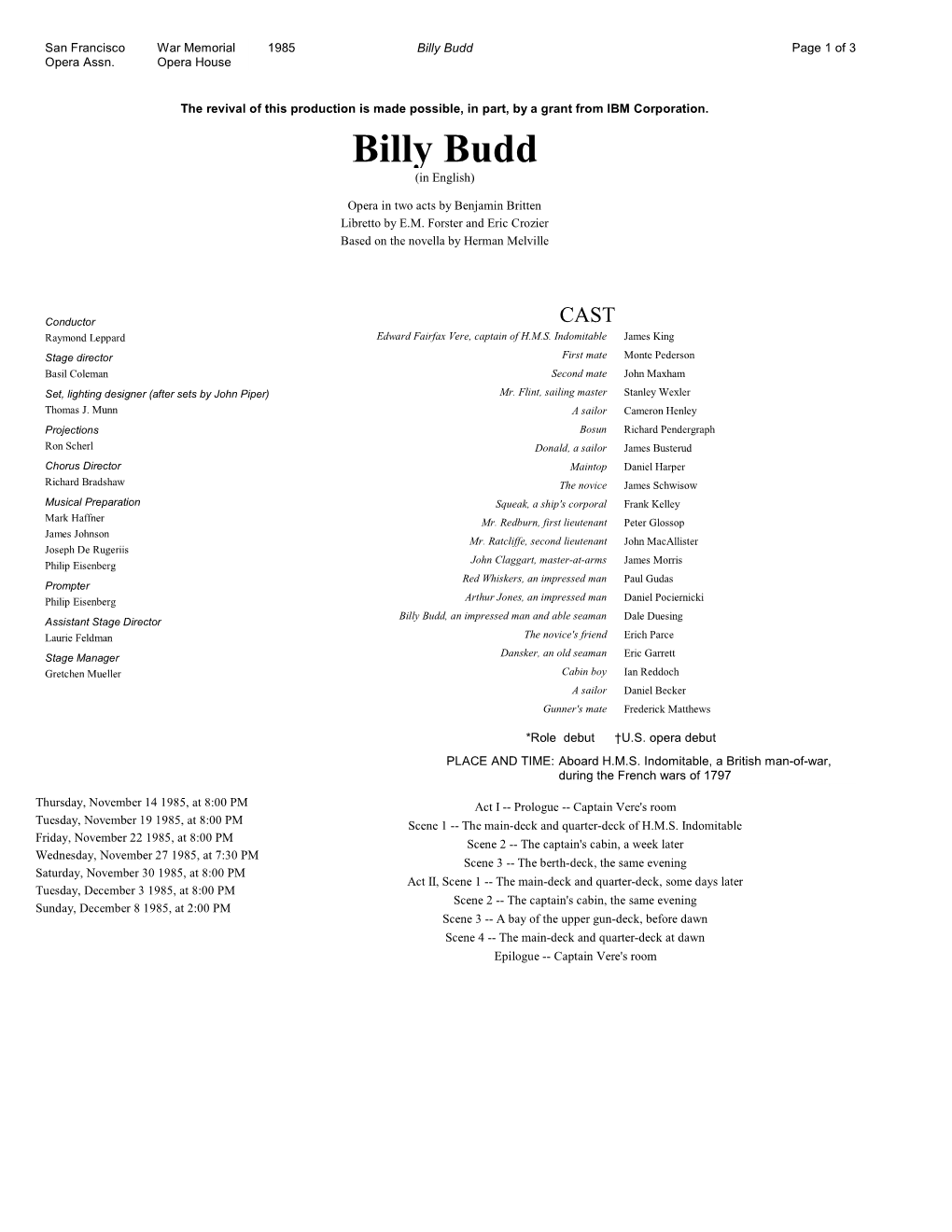 Billy Budd Page 1 of 3 Opera Assn