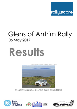 Glens of Antrim Rally 06 May 2017 Results