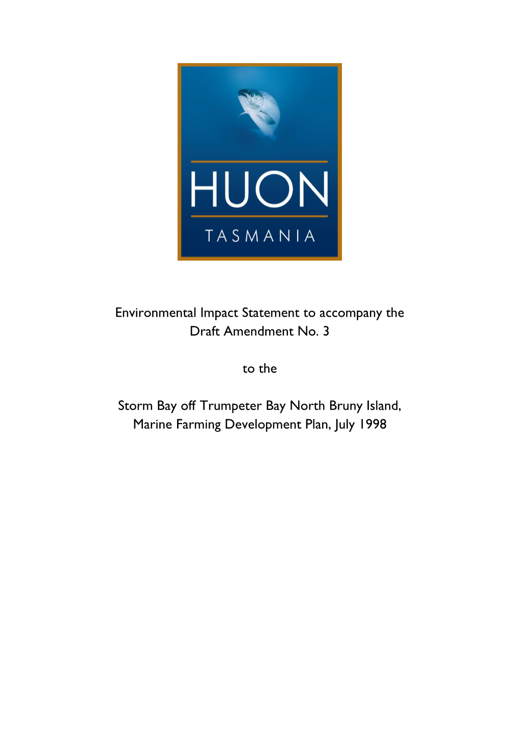 Environmental Impact Statement to Accompany the Draft Amendment No